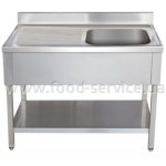 Стол-мойка справа Berg 1200х600х850 с полкой